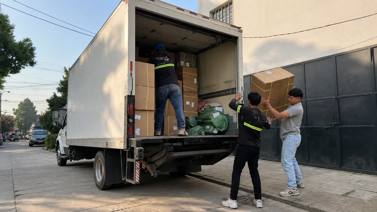 Camión de mudanzas TRANSPA para servicio en Carretera a El Salvador