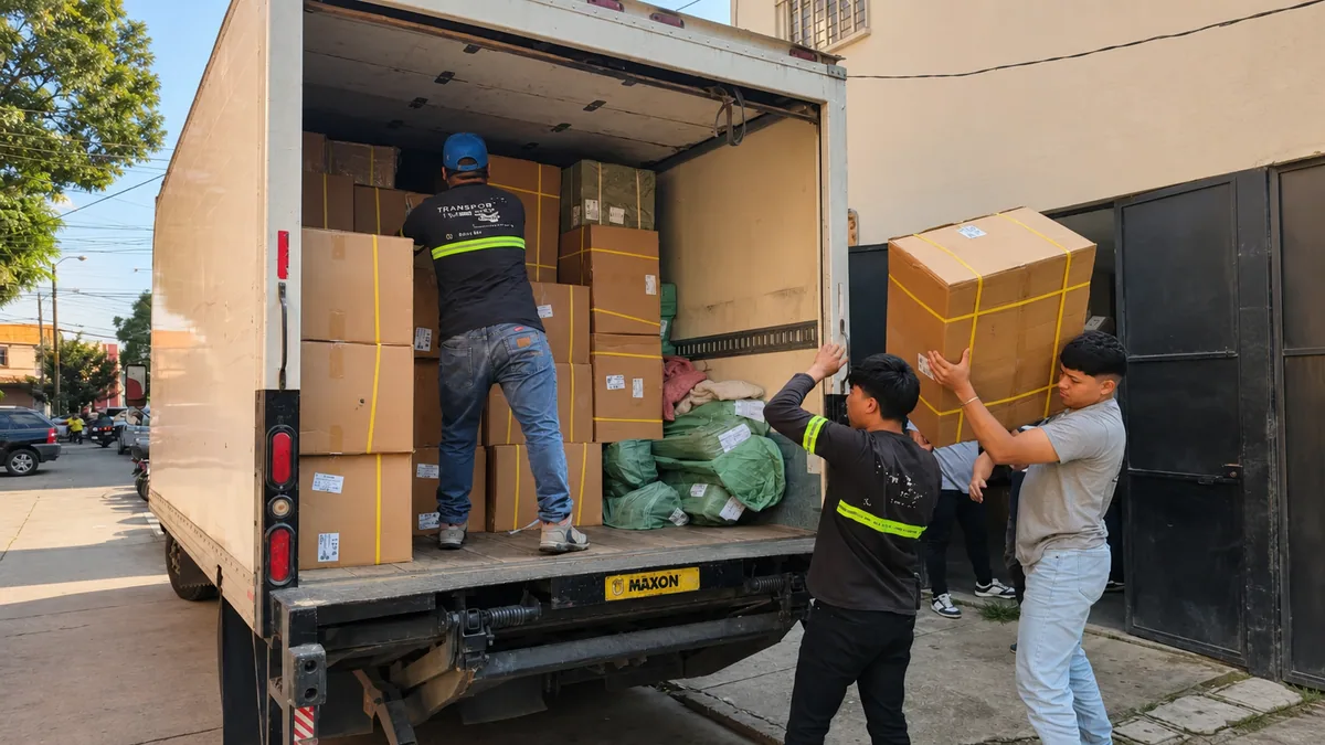 Camión de mudanzas TRANSPA para servicio en Mixco