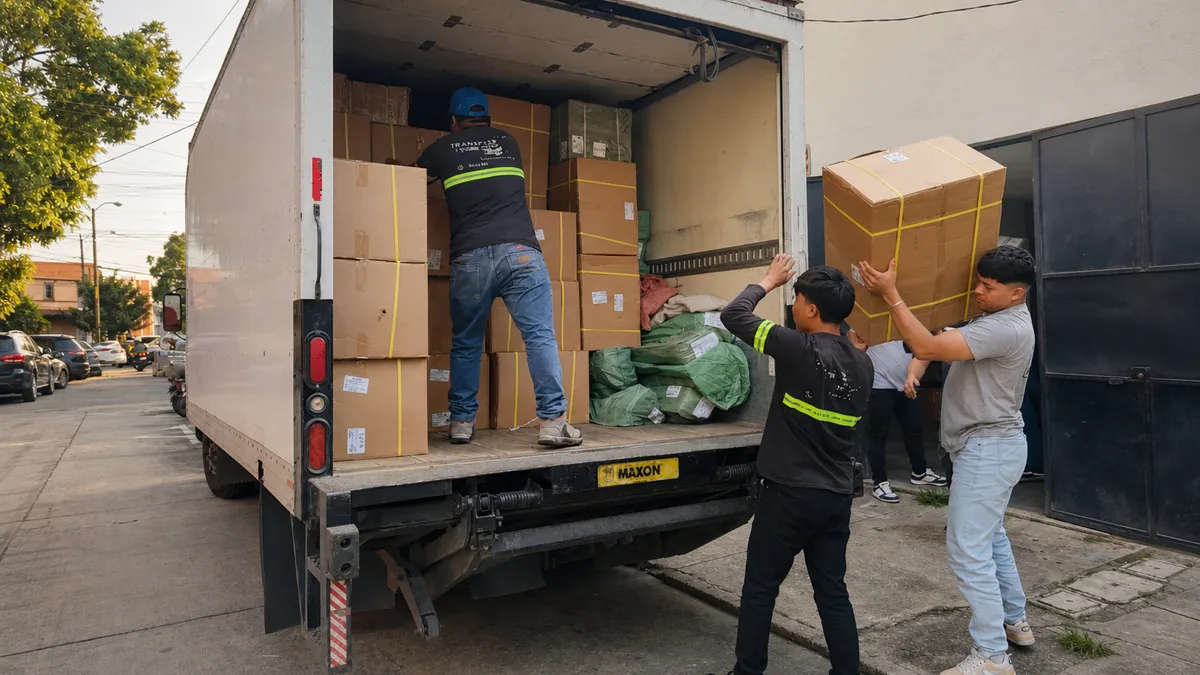 Camión de mudanzas TRANSPA para servicio en San José del Golfo