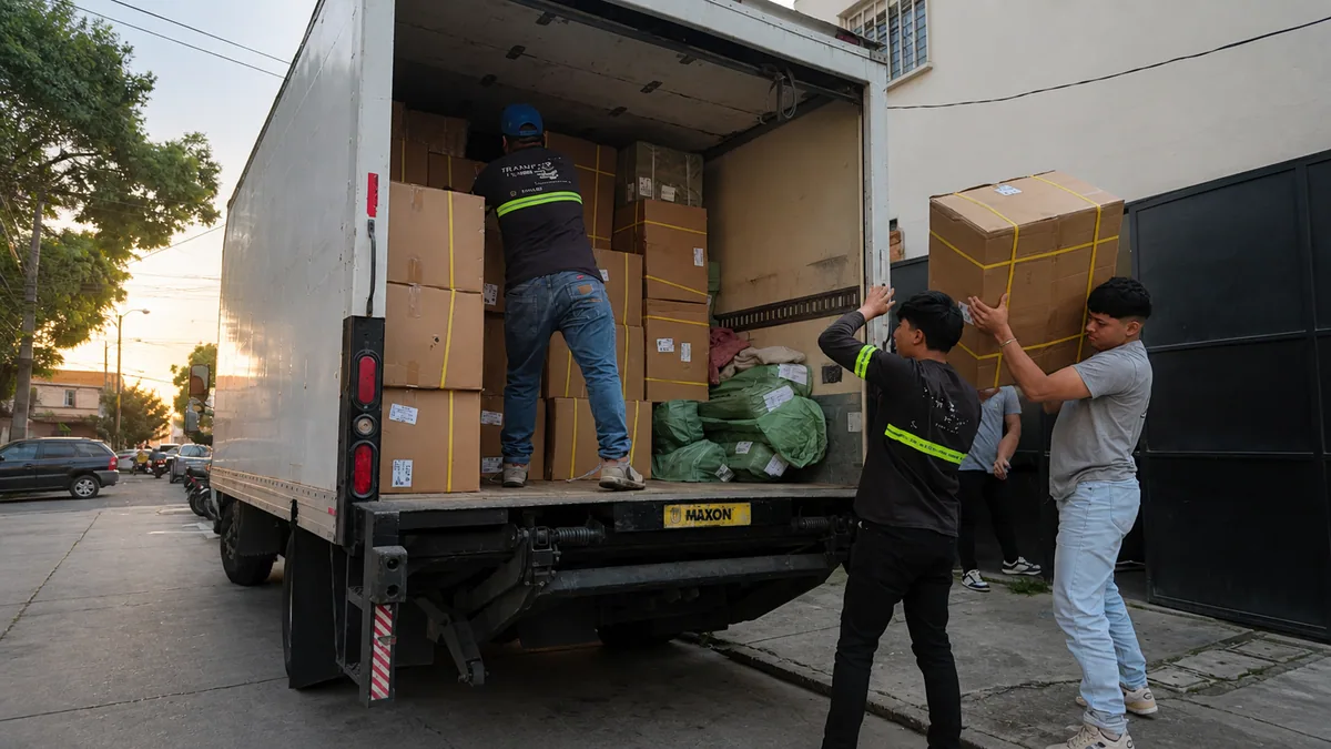 Camión de mudanzas TRANSPA para servicio en San Raymundo
