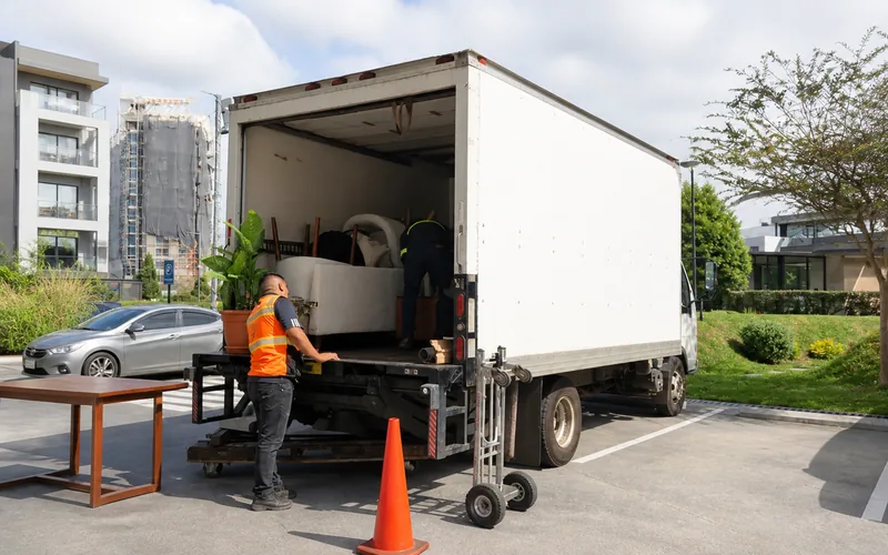 Camión de mudanzas departamentales TRANSPA para servicio en Amatitlán