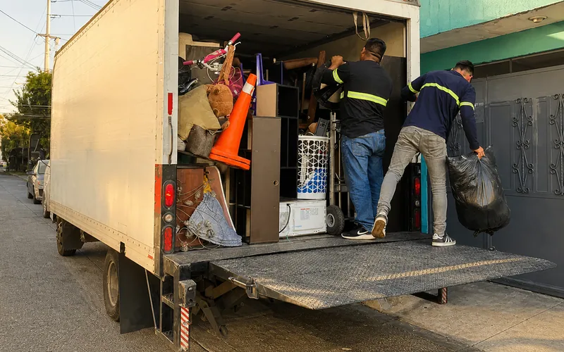 Camión de mudanzas locales TRANSPA para servicio en Calzada Raúl Aguilar Batres