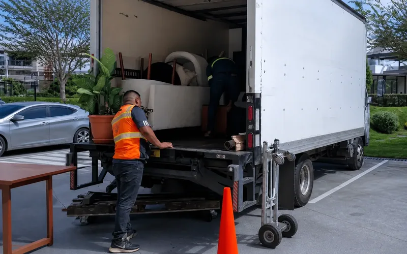 Camión de mudanzas departamentales TRANSPA para servicio en Calzada Roosevelt