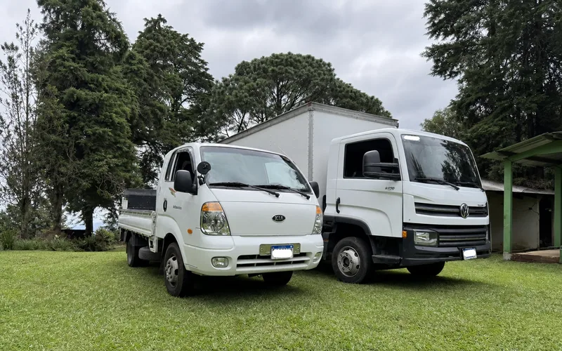 Flota de camiones de mudanza TRANSPA para servicio en Carretera a El Salvador