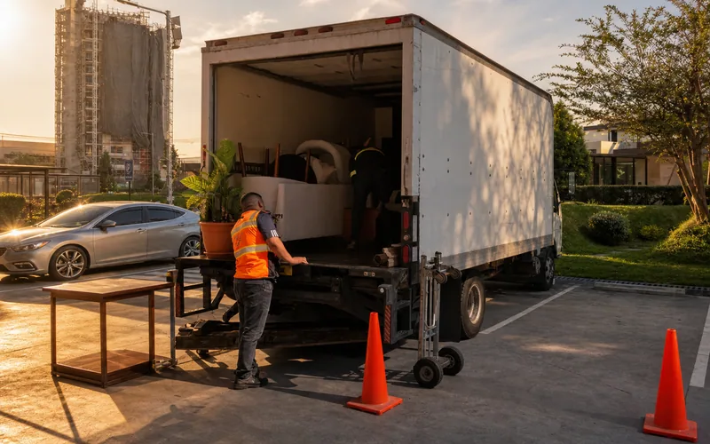 Camión de mudanzas departamentales TRANSPA para servicio en Mixco