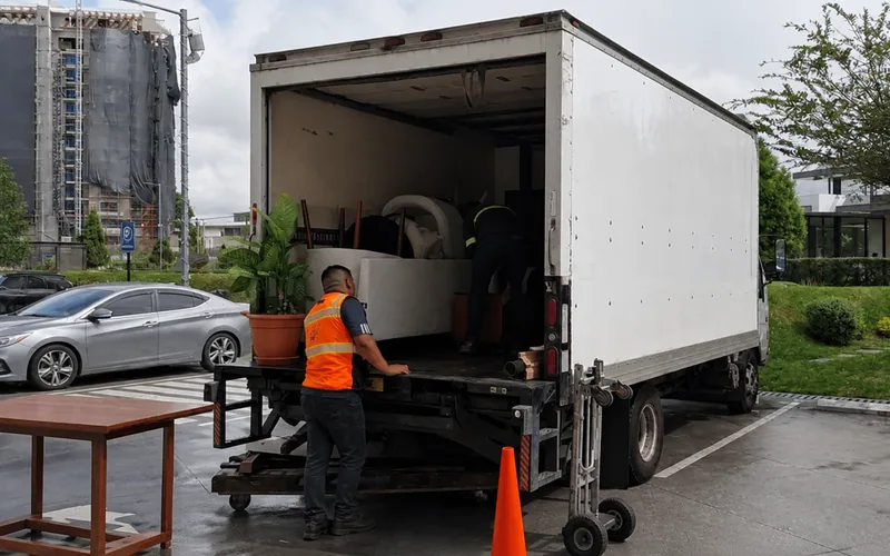 Camión de mudanzas departamentales TRANSPA para servicio en Palencia