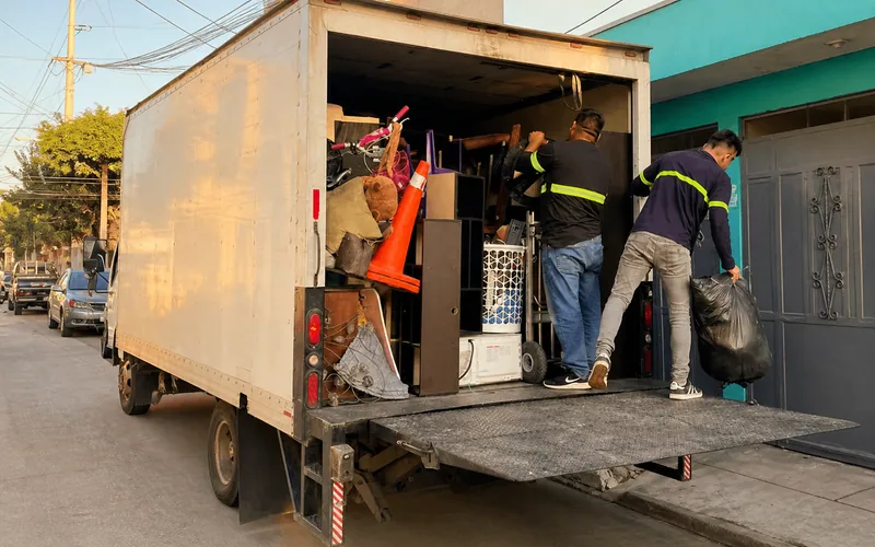 Camión de mudanzas locales TRANSPA para servicio en San Pedro Sacatepéquez