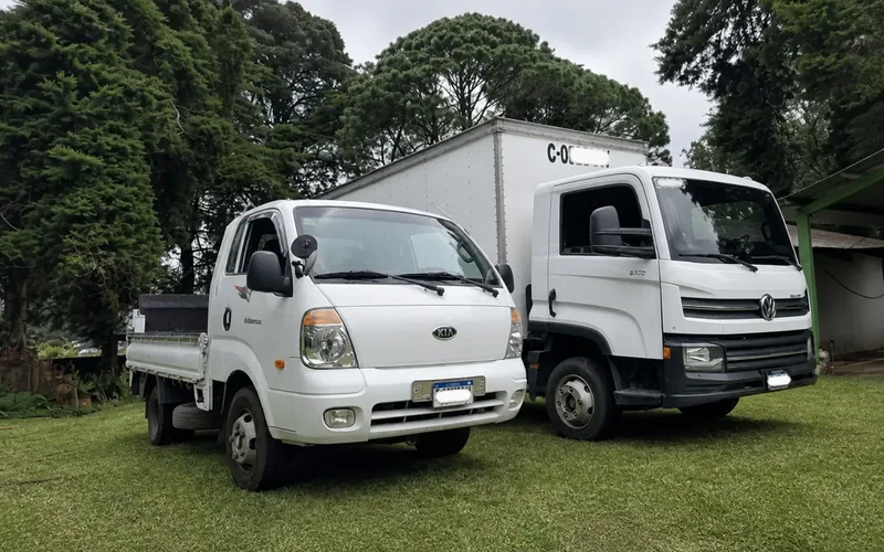Flota de camiones de mudanza TRANSPA para servicio en San Raymundo