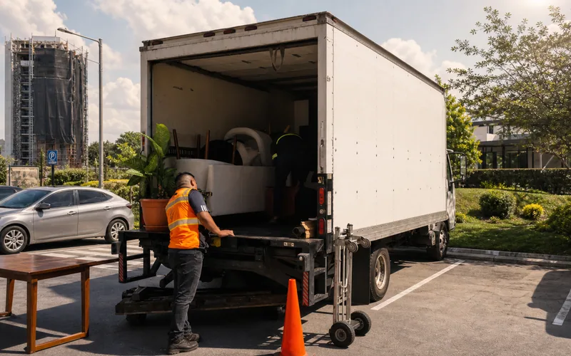 Camión de mudanzas departamentales TRANSPA para servicio en Zona 10