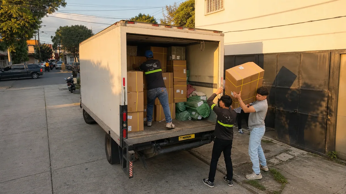 Camión de mudanzas TRANSPA para servicio en Zona 10