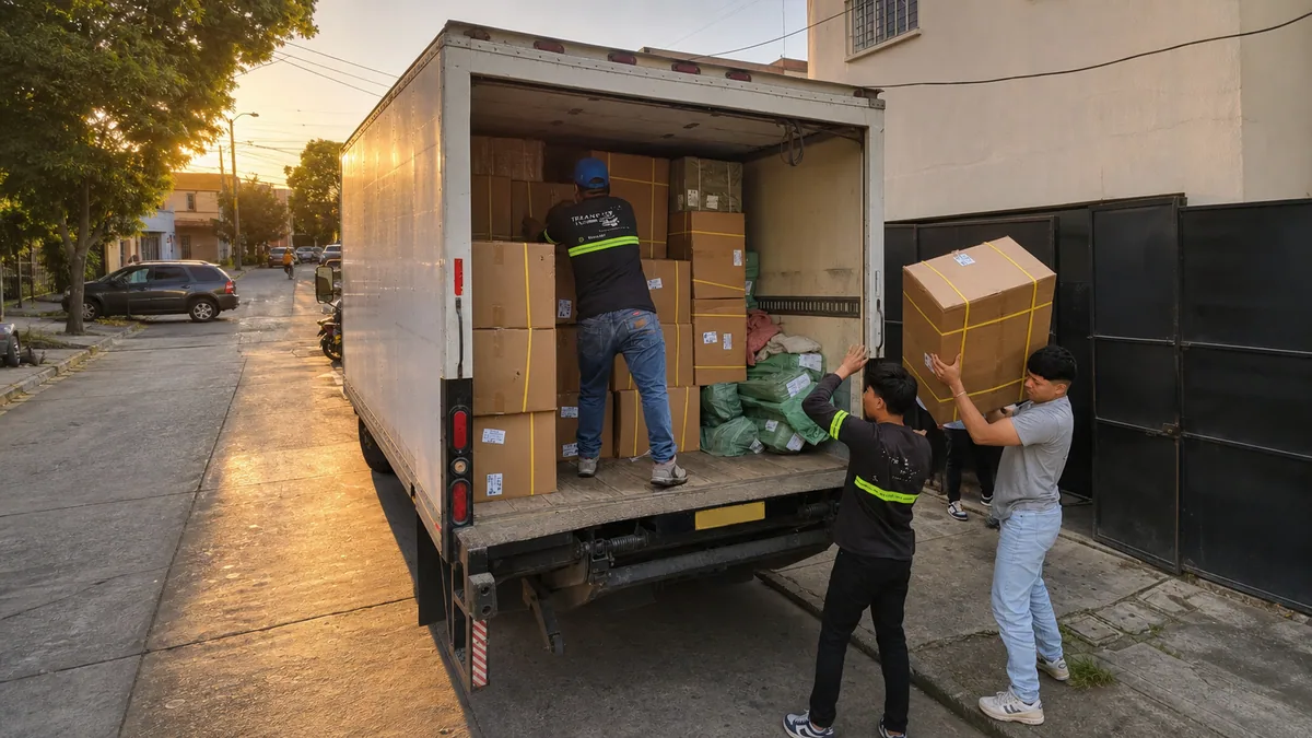 Camión de mudanzas TRANSPA para servicio en Zona 12