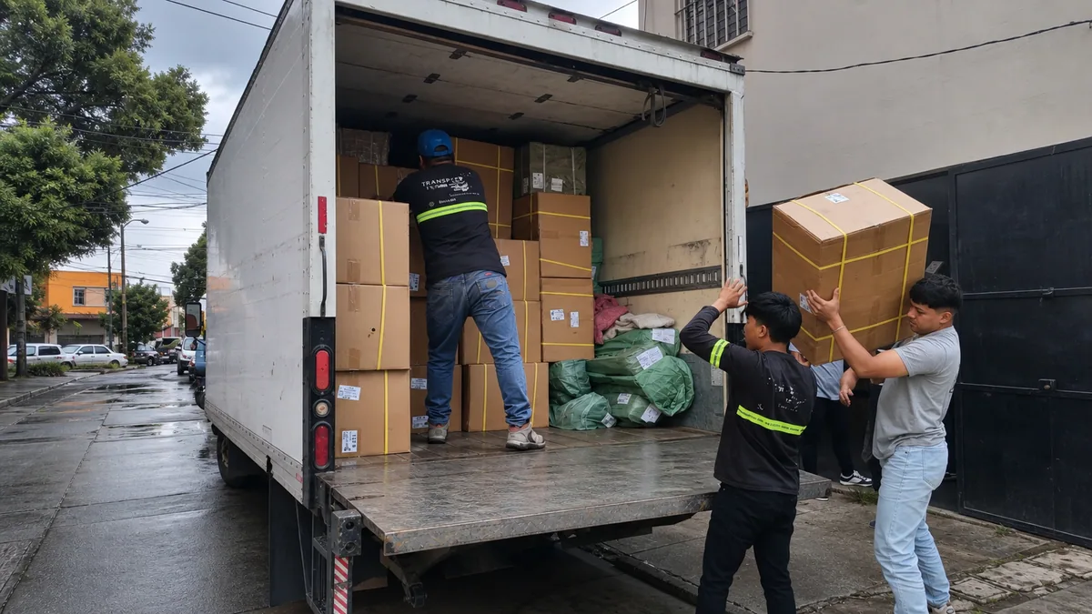 Camión de mudanzas TRANSPA para servicio en Zona 17