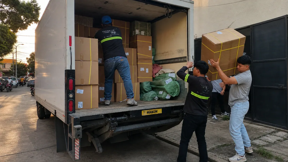 Camión de mudanzas TRANSPA para servicio en Zona 19