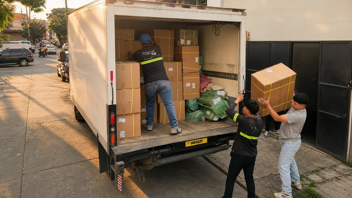 Camión de mudanzas TRANSPA para servicio en Zona 4