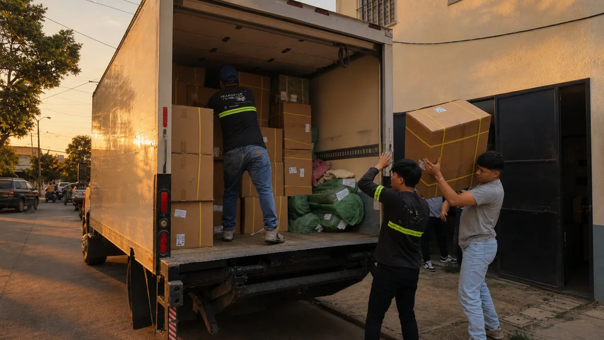 Camión de mudanzas TRANSPA para servicio en Zona 5