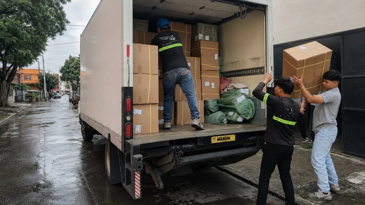 Camión de mudanzas TRANSPA para servicio en Zona 7