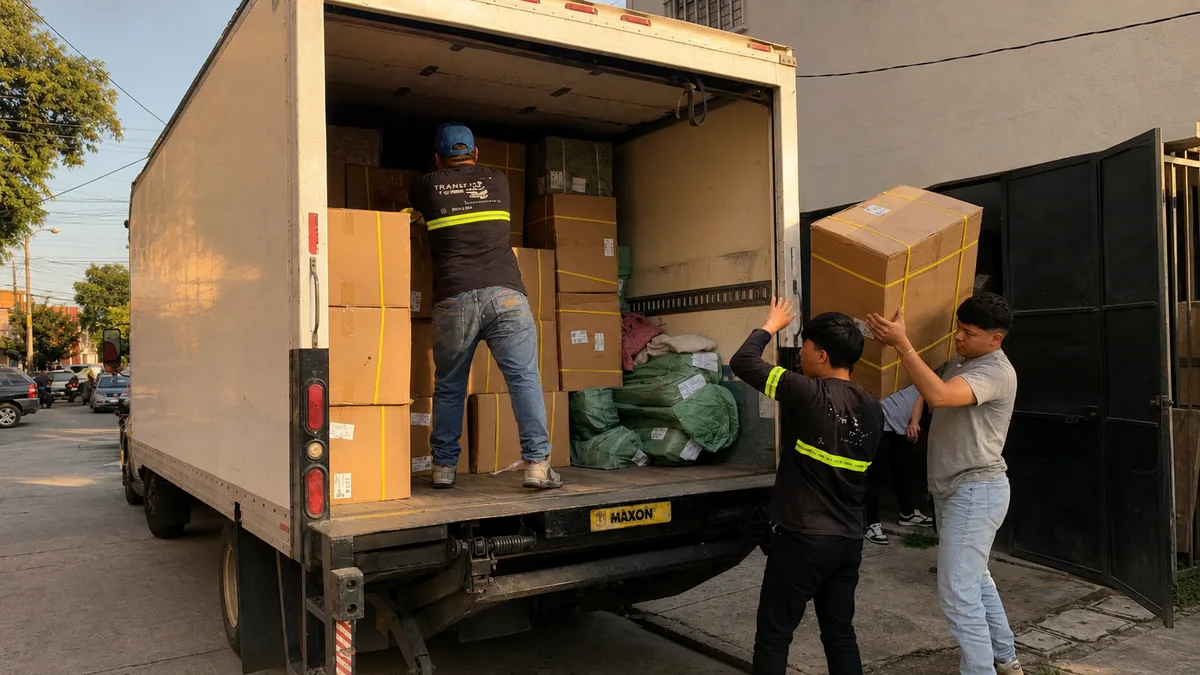 Camión de mudanzas TRANSPA para servicio en Zona 9